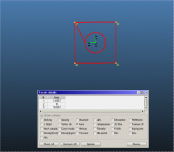 Taking the difference between a round and square facet to create a round hole.